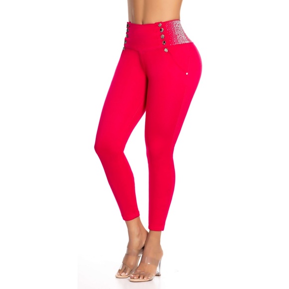 Lowell Jeans, Colombian 🇨🇴 Butt Lifter Embroidery High Waist Skinny Jea… - Picture 2 of 6